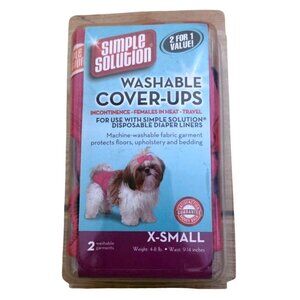 XS Dog Diaper 2-pack Washable Cover-Ups Pet Animal Female Pink Solution Washable